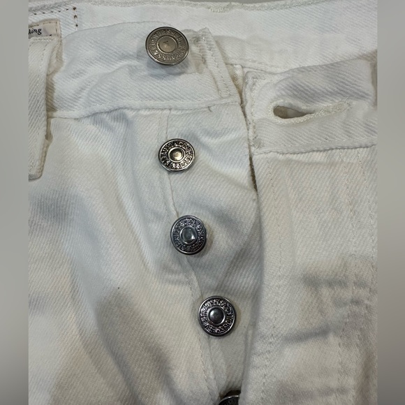 Levi’s Premium 501 White Button Fly Jeans W24 L26 - Picture 3 of 10